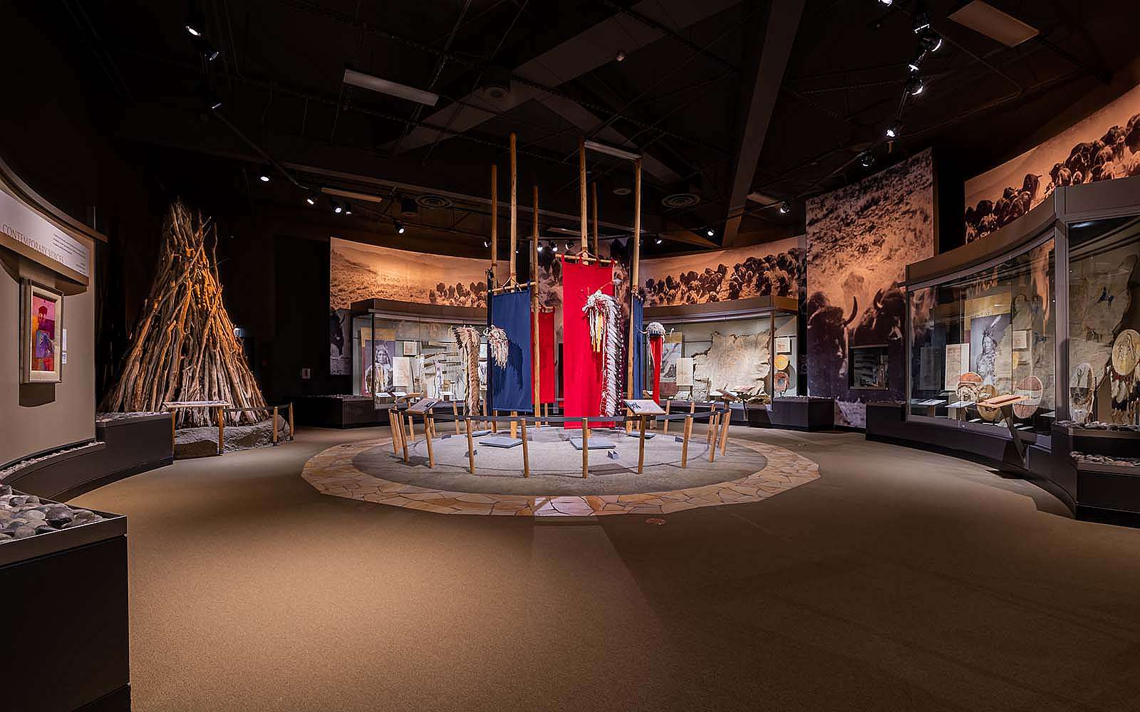 Buffalo & the People gallery in the Plains Indian Museum.