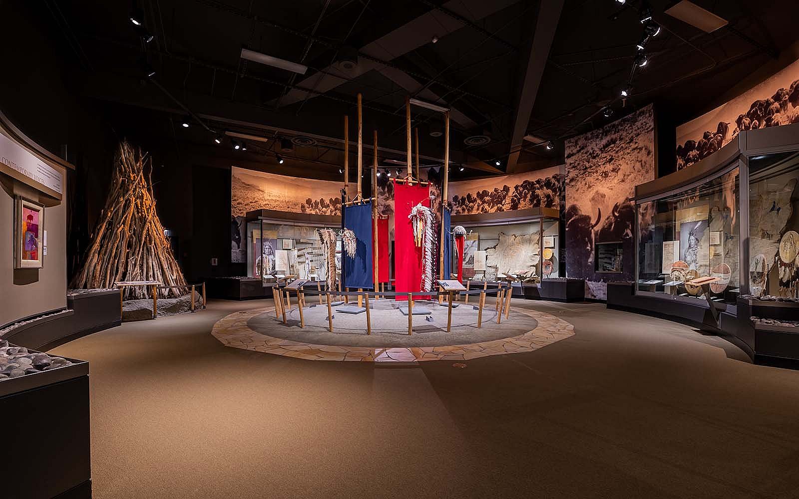 Buffalo & the People gallery in the Plains Indian Museum.