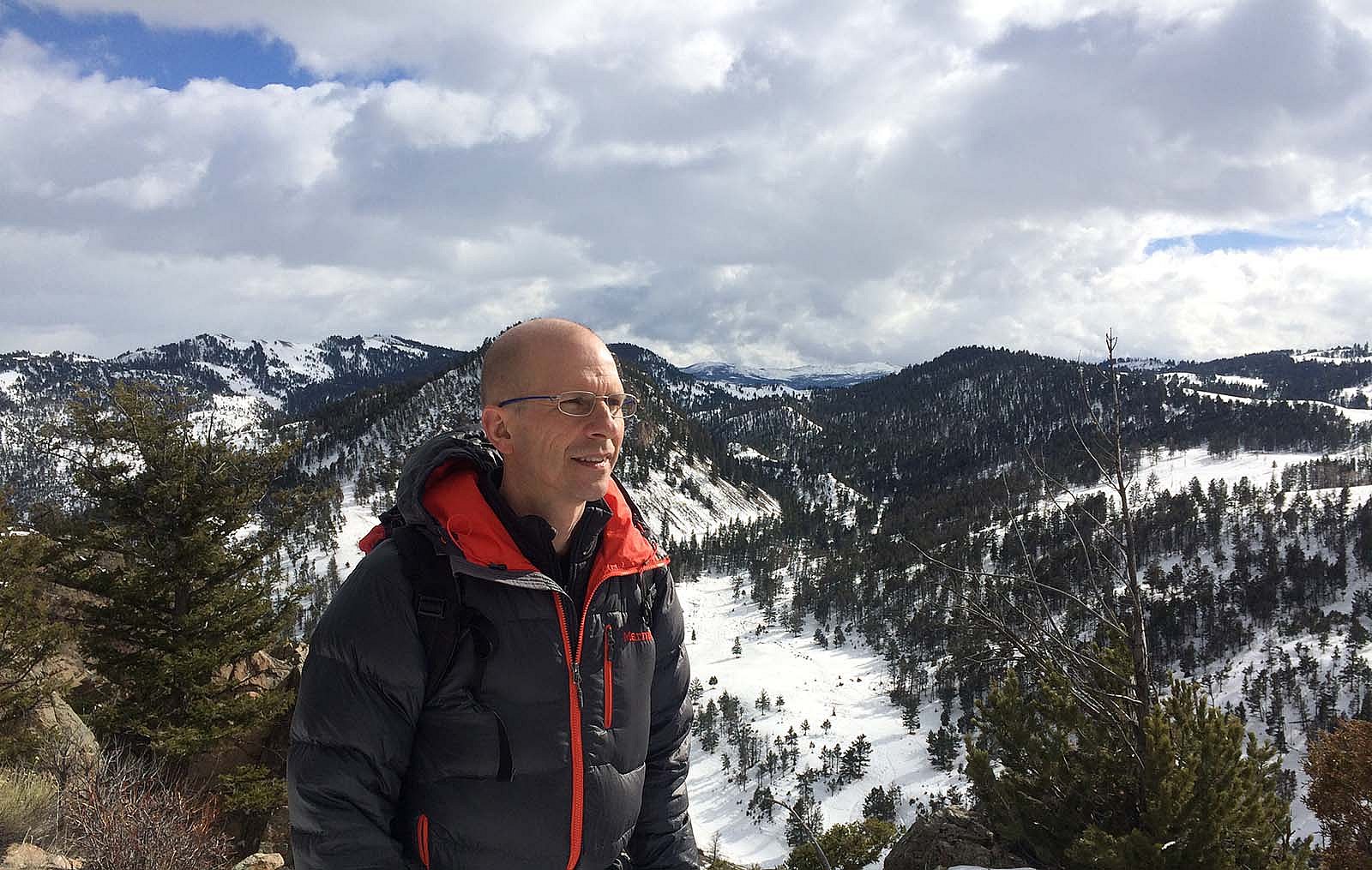 Frank T. van Manen on Rattlesnake Butte in Yellowstone National Park.