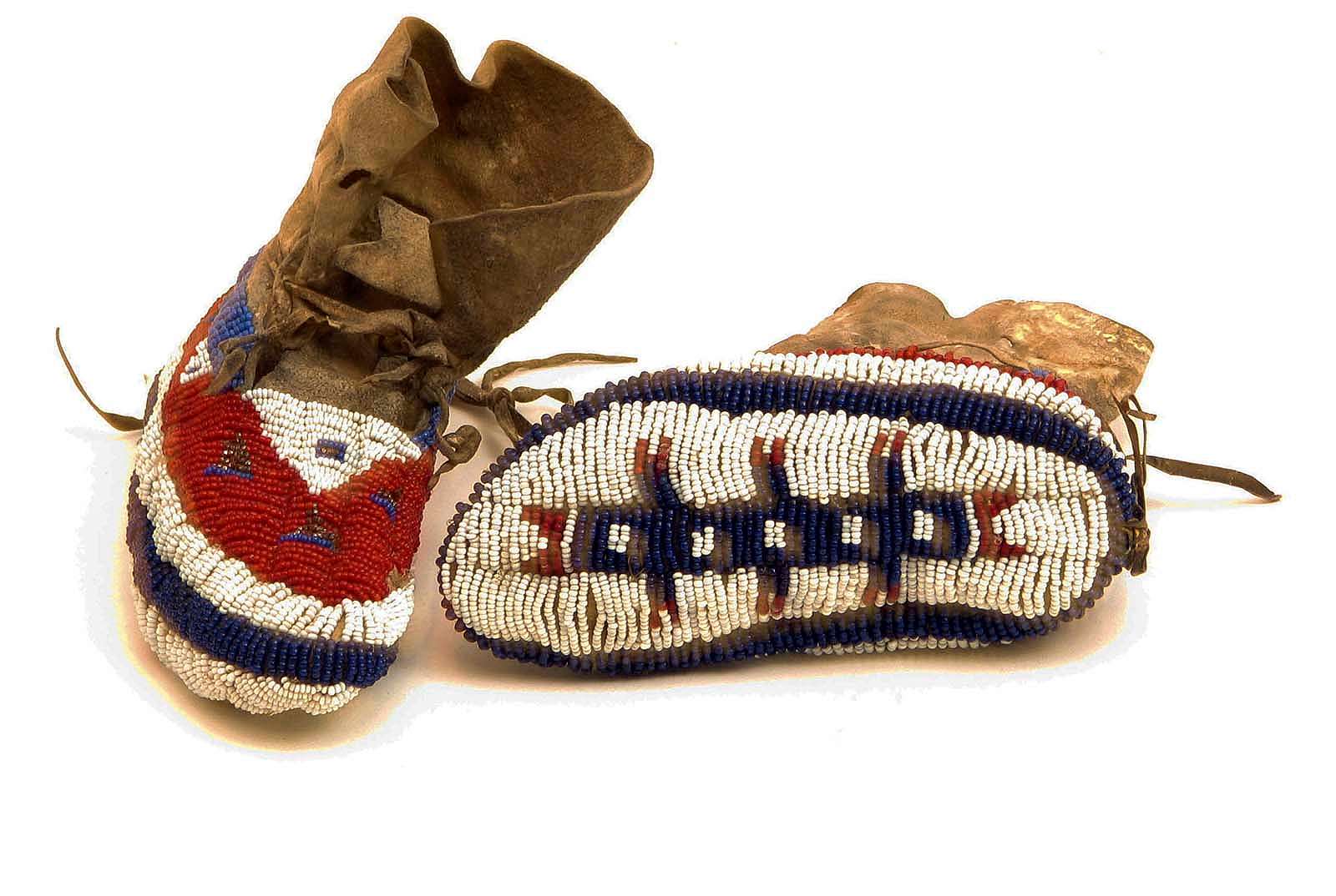 Child's beaded moccasins, Cheyenne. NA.202.1373