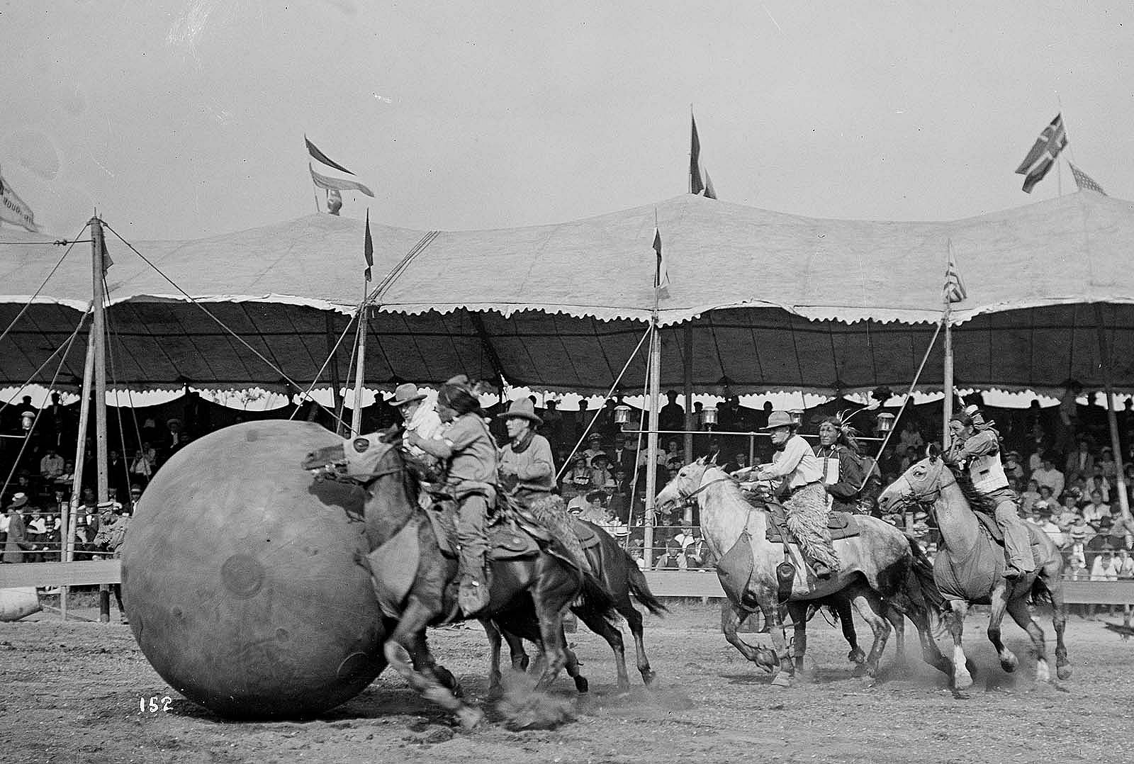Football on Horseback in the Wild West arena. MS 047 David R. Phillips Collection. PN.47.26
