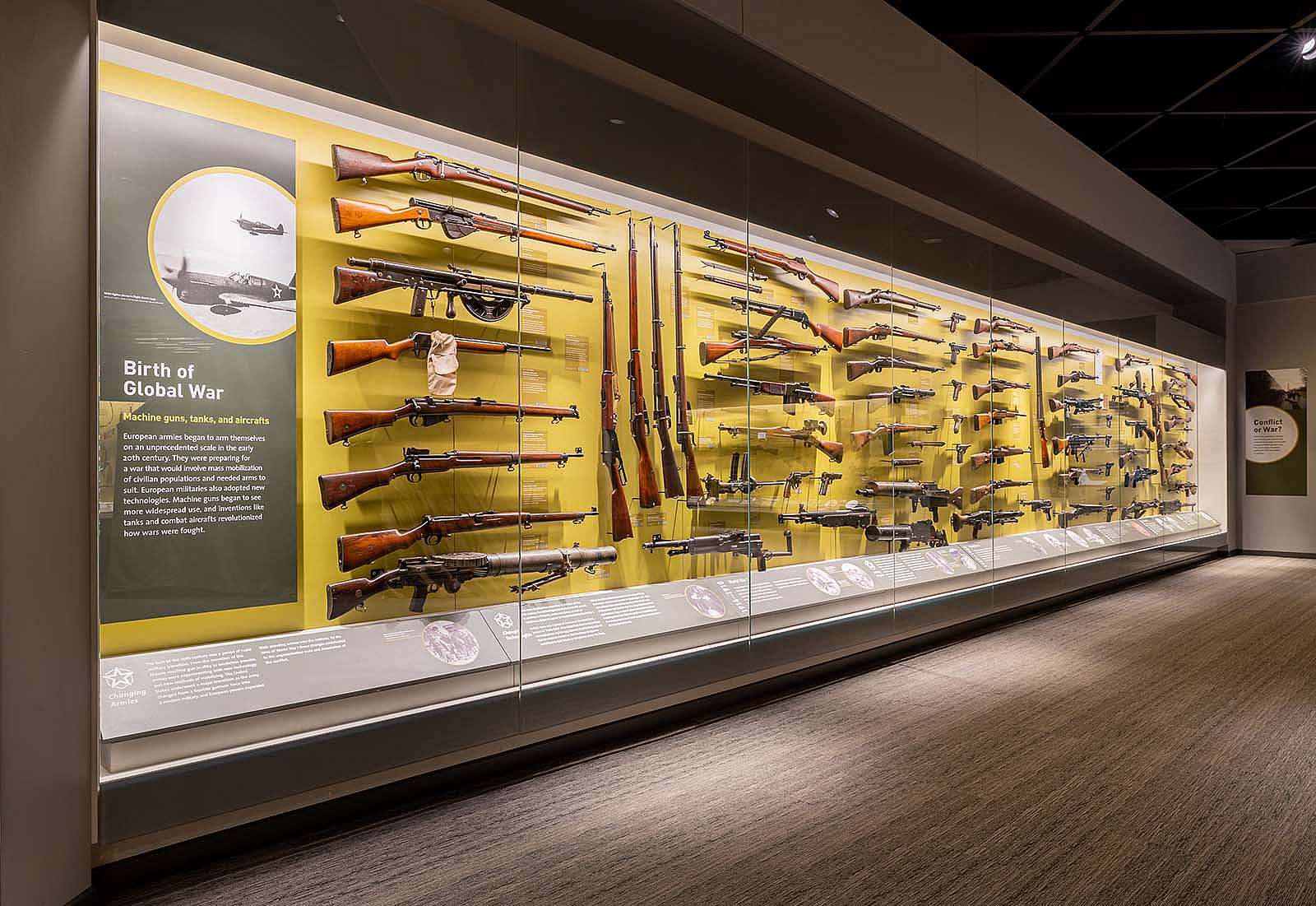 Birth of Global War display in the Cody Firearms Museum.