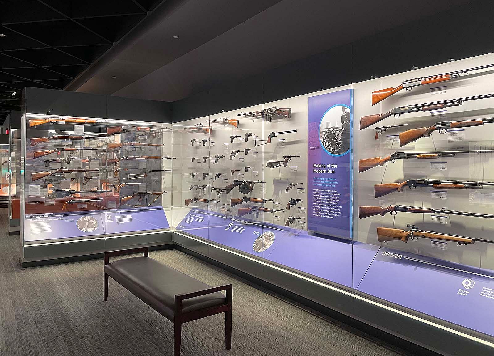 Making of the Modern Gun display in the Cody Firearms Museum.
