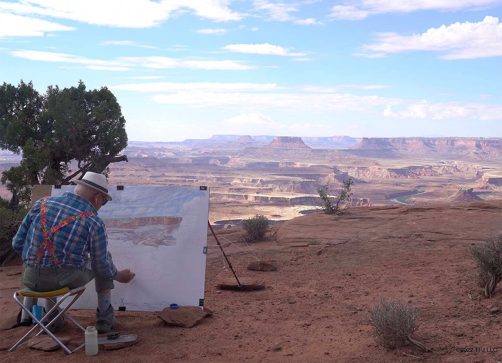 Tony Foster painting en plein air