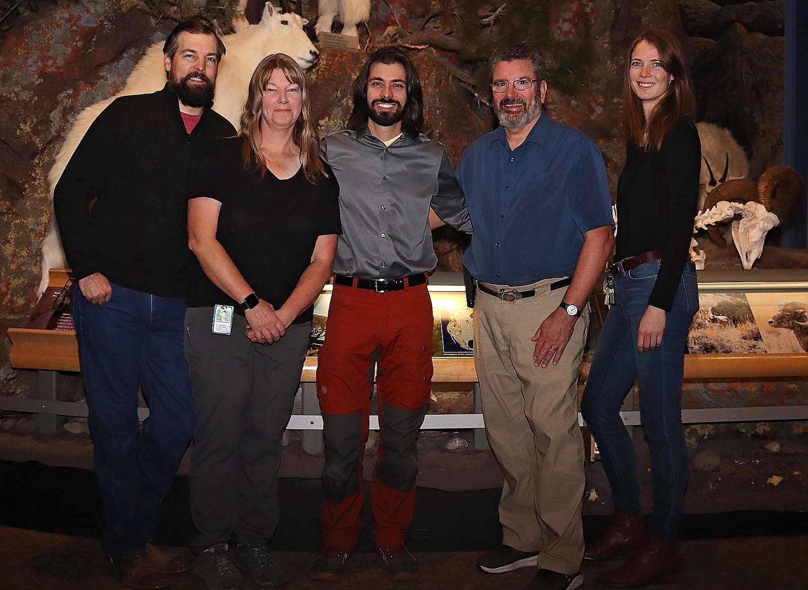 Draper Natural History Museum staff, 2022: Brandon Lewis, Melissa Hill, Corey Anco, Larry Oliveria, Amy Phillips
