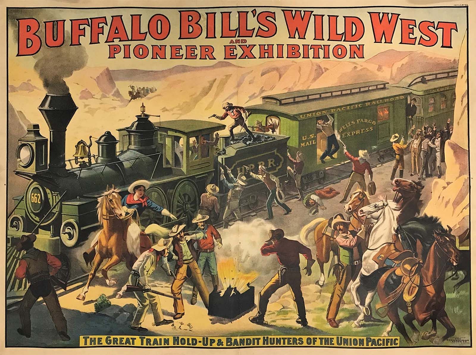 Poster, The Great Train Hold-up and Bandit Hunters of the Union Pacific. Gift of Naoma Tate and the Family of Hal Tate. 1.69.6671
