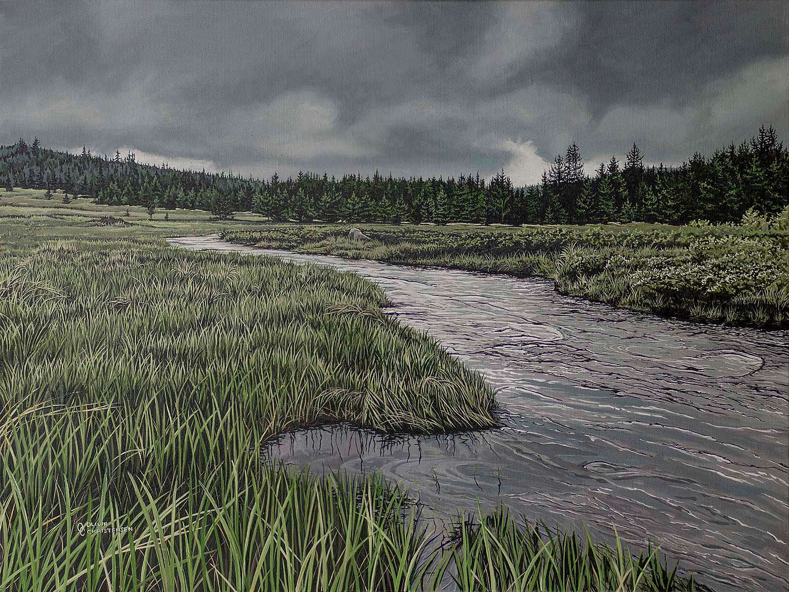 "Whispering Breeze" by Olivia Christensen, Oil, 18 by 24 inches. Buffalo Bill Art Show & Sale, 2022.