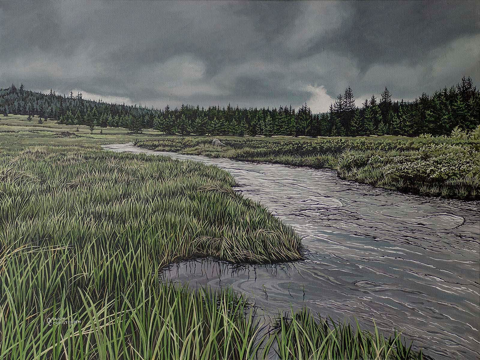 "Whispering Breeze" by Olivia Christensen, Oil, 18 by 24 inches. Buffalo Bill Art Show & Sale, 2022.