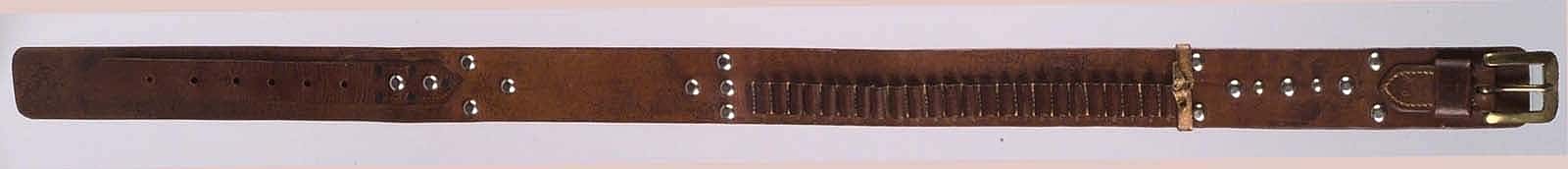 Cartridge belt, ca. 1900. Abercrombie & Fitch. Gift of Irving H. "Larry" Larom. 1.69.735AB