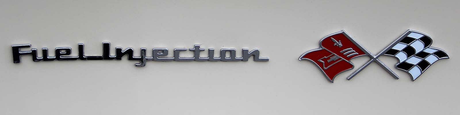 1957 Corvette resto-mod: fuel injection lettering and flags