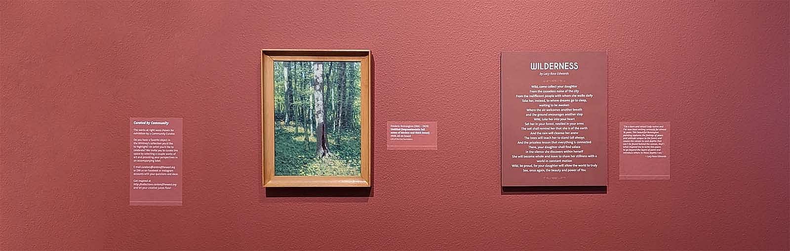Curated By Community wall in the Whitney Western Art Museum