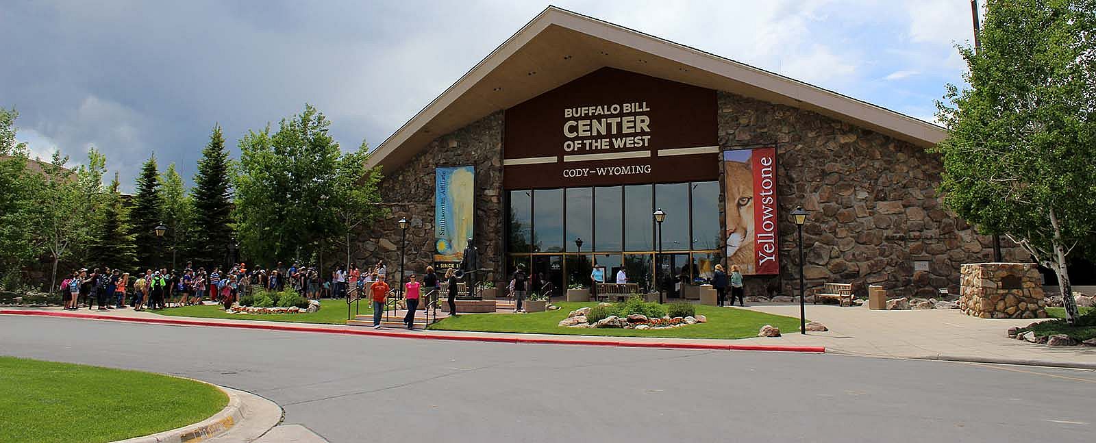 School students ready to enter the Buffalo Bill Center of the West building for a field trip.