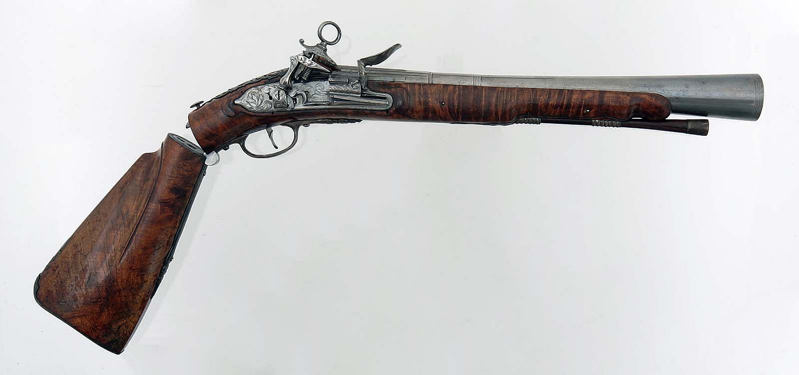 Flintlock blunderbuss, Lazarino Cominazzo, Italy, ca. 1675. Gift of Olin Corporation, Winchester Arms Collection. 1988.8.225