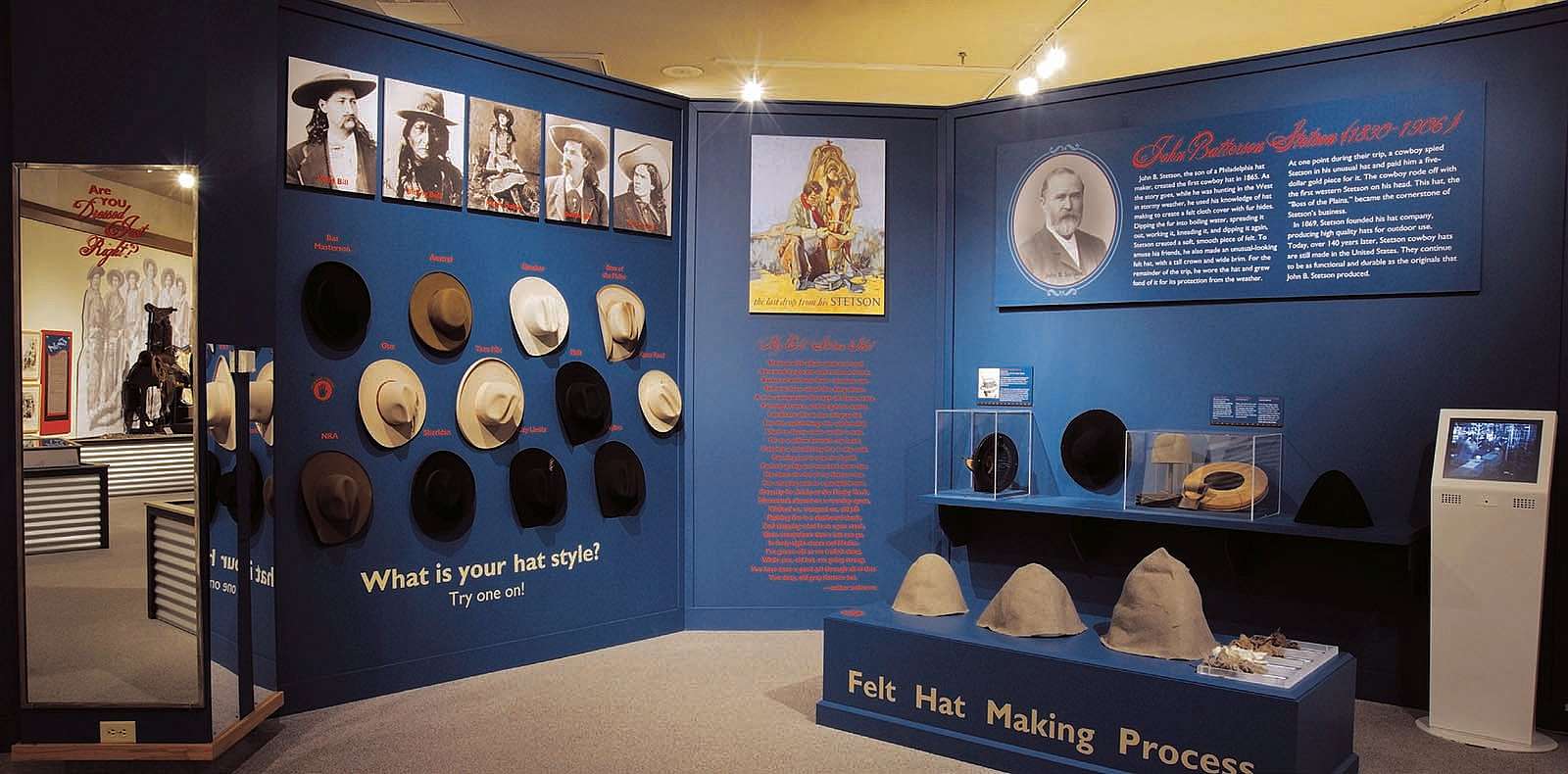 Stetson exhibit in "Dressed Just Right."