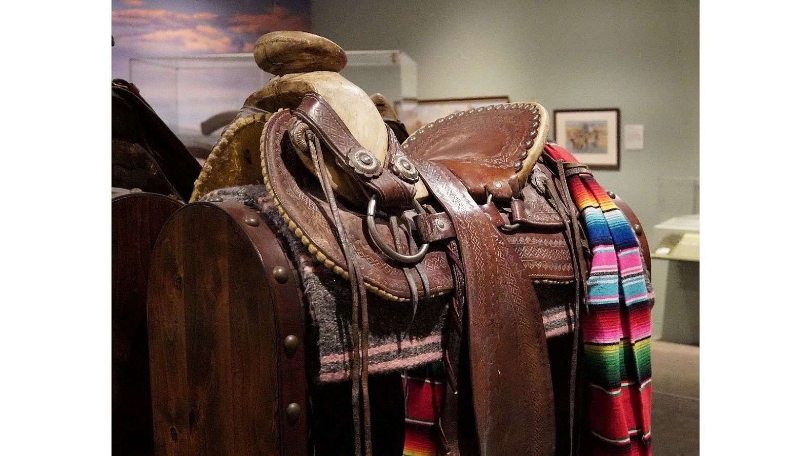 Close-up of the Vaquero Saddle, highlighting detailed craftsmanship.