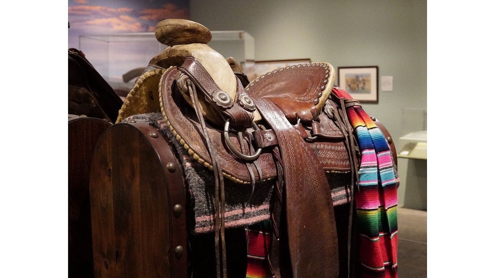 Close-up of the Vaquero Saddle, highlighting detailed craftsmanship.