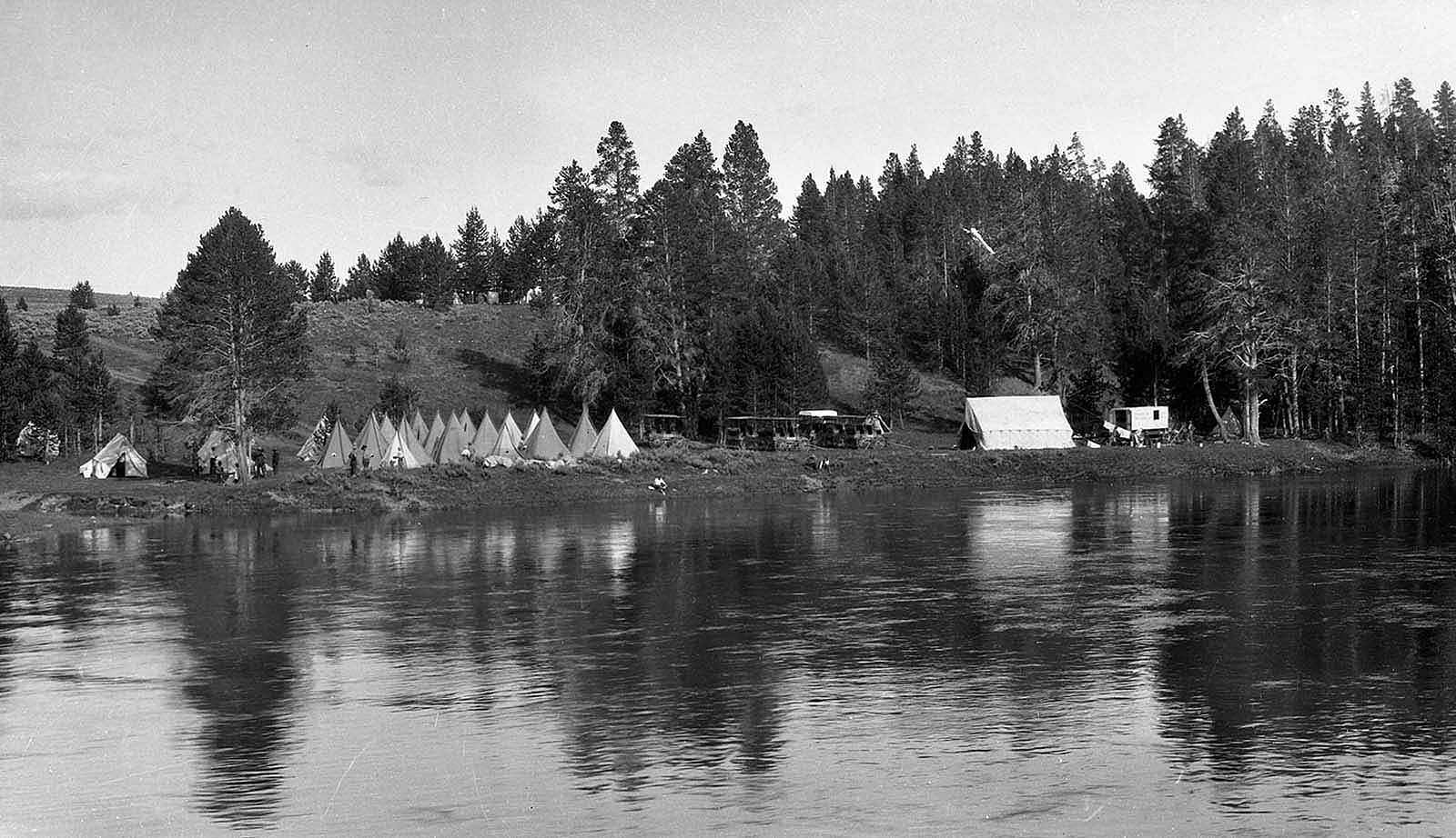 Frost & Richard camp, Paradise Glen on the Yellowstone River.