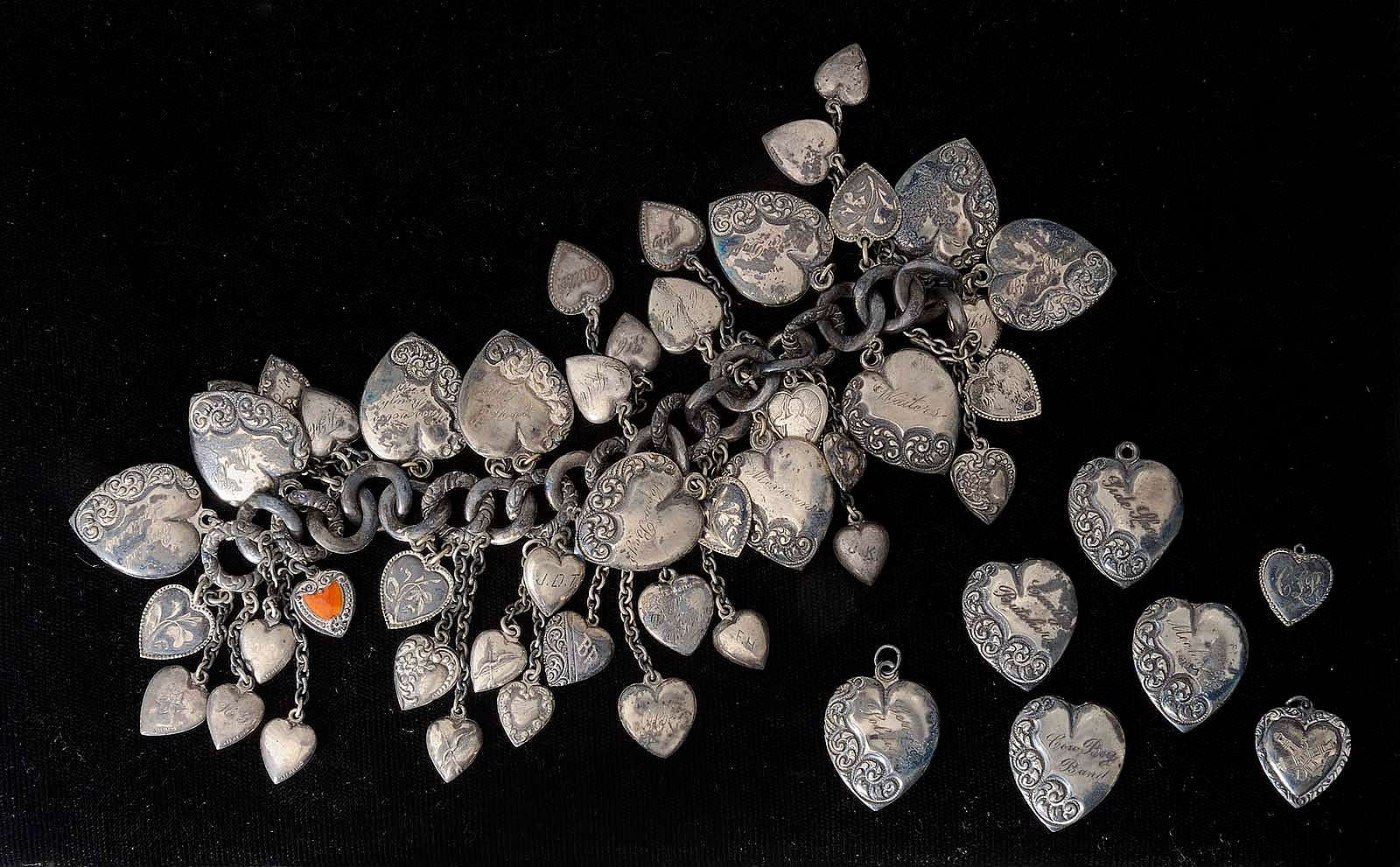 Sterling silver charm bracelet. Garlow Collection. 1.69.342