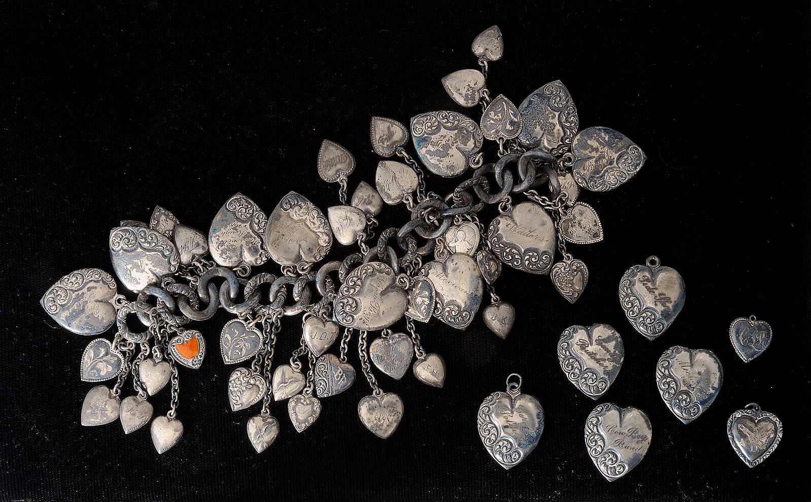 Sterling silver charm bracelet. Garlow Collection. 1.69.342