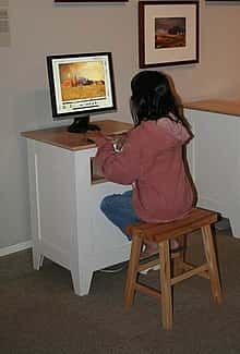 Student using Create Your West; Clues for Your Classrooms