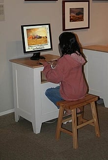 Student using Create Your West; Clues for Your Classrooms