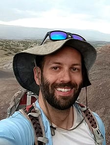 Dr. Mike D'Emic in the field.
