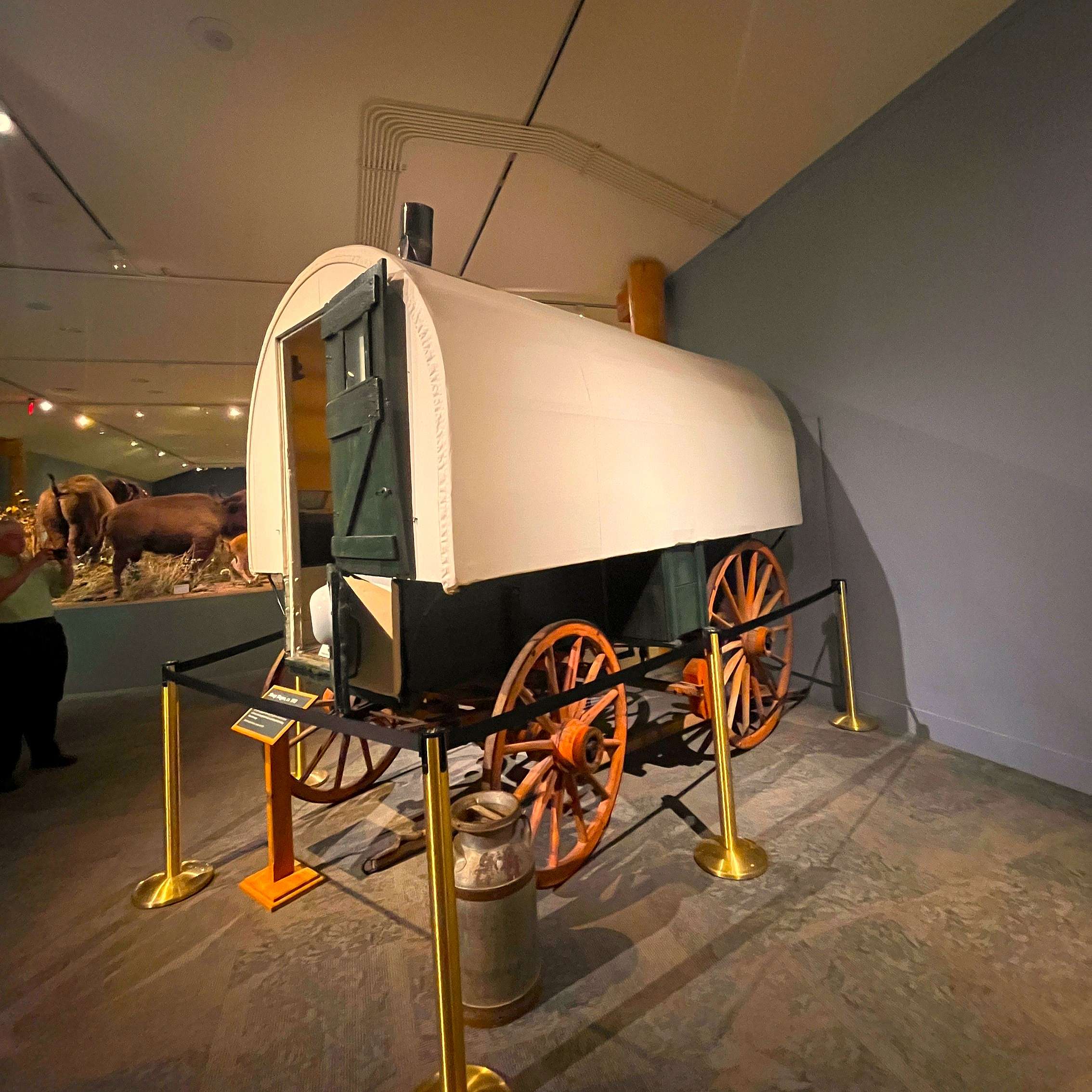 1.69.2722 Sheep wagon; Conservation and restoration completed by Rawhide Johnson in 1997. Gift of Quintin Blair Family