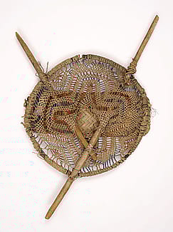 (Fig. 6) Maricopa burden basket of yucca, (detail) ca. 1880. Gift of The Coe Foundation. 1.67.124