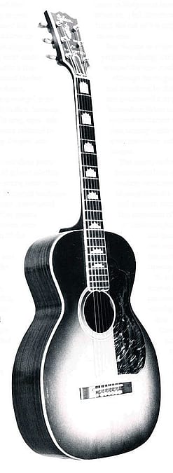 Whitley referred to this guitar - a Gibson Ray Whitley mini SJ-200 made in 1940 - as his "party guitar." Photo courtesy The Shrine to Music Museum, University of South Dakota, Vermillion.