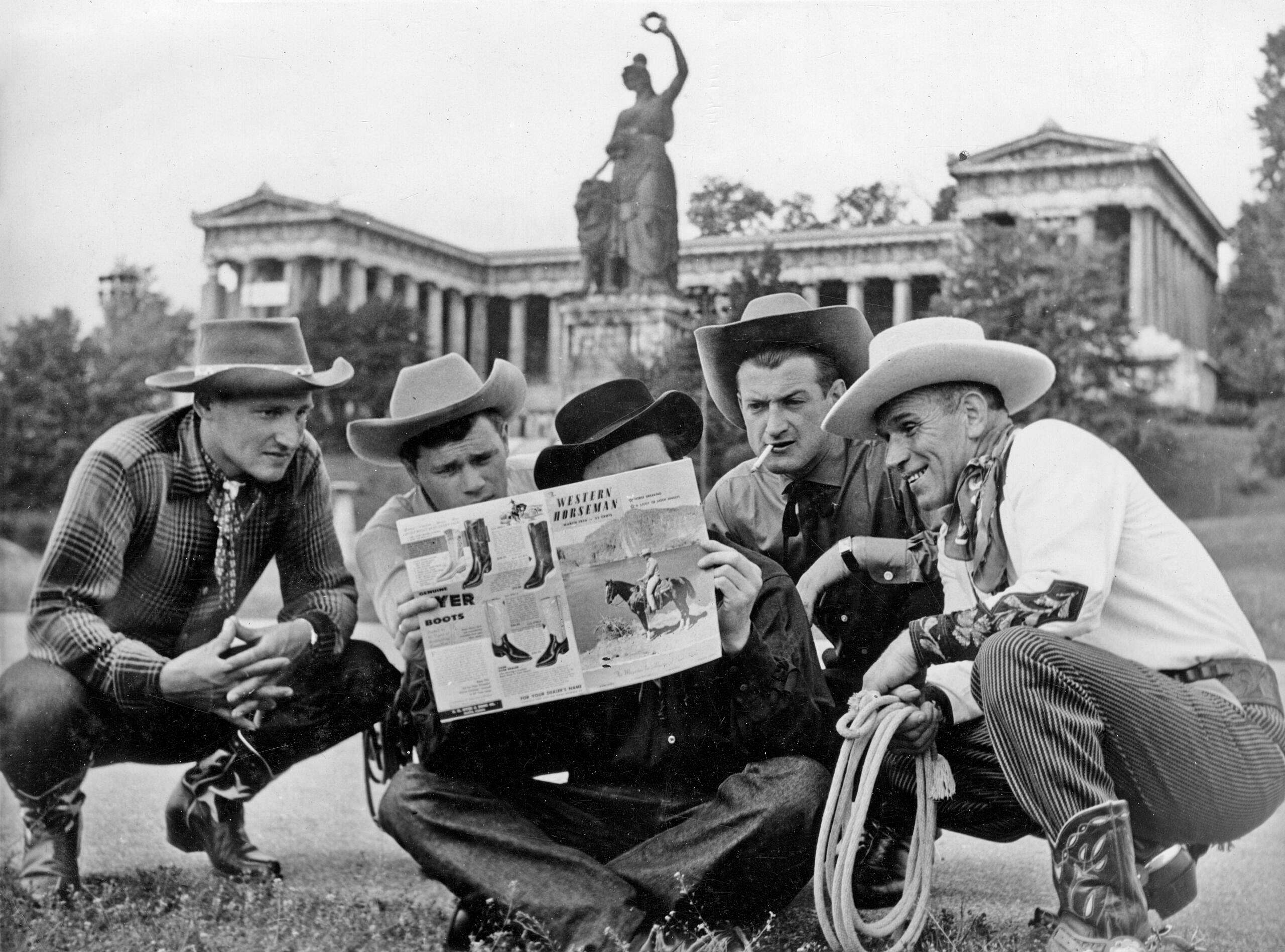 Charles Belden (1887-1966), Munich Cowboys, UNKNOWN. Black-and-White Photograph. MS 003 Charles Belden Collection, McCracken Research Library, Buffalo Bill Center of the West. Donation of Mr. Charles J. Belden and Mrs. Verna Belden. P.67.1669.1