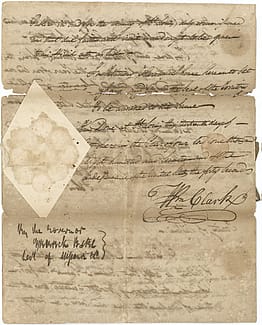 William Clark signature on letter. McCracken Research Library.