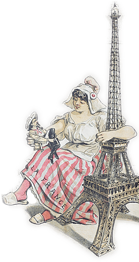 Puck magazine illustrated just how popular William F. Cody was in France. 1889. William F. Cody Collection. MS6.9.4.1.076 (detail)