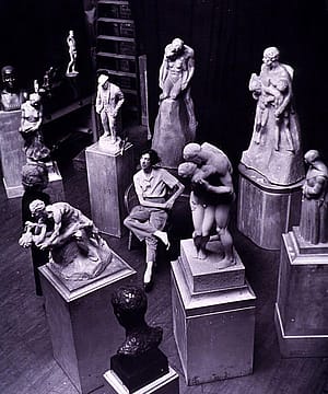 Gertrude Vanderbilt Whitney in her New York studio. Whitney is an instrumental figure in the Center's history