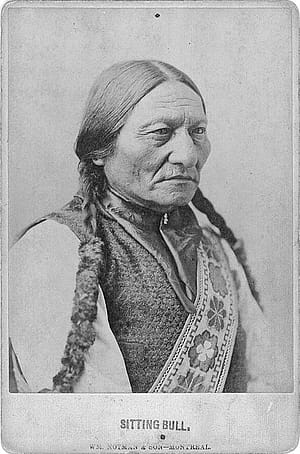 Sitting Bull, ca. 1887. Black and white cartes-de-visite. MS 6 William F. Cody Collection. Gift of Mr. and Mrs. George Strobel. P.6.38
