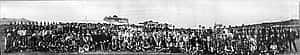 Cast photo, Buffalo Bill's Wild West and Pawnee Bill's Great Far East shows, 1912. MS 6 William F. Cody Collection. P.69.0016