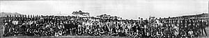 Cast photo, Buffalo Bill's Wild West and Pawnee Bill's Great Far East shows, 1912. MS 6 William F. Cody Collection. P.69.0016
