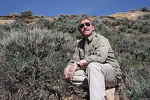 Dr. Charles R. Preston in the sagebrush-steppe of the Bighorn Basin.