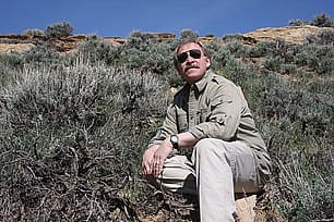 Dr. Charles R. Preston in the sagebrush-steppe of the Bighorn Basin.