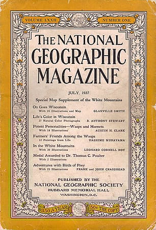 "National Geographic," July 1937, from Preston's private collection.