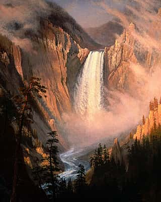 Lower Falls of the Yellowstone by Albert Bierstadt