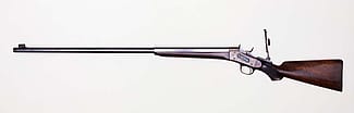 Remington Rolling Block Creedmoor Target Rifle rifle that belonged to George Armstrong Custer. .44 caliber. Gift of Olin Corporation, Winchester Arms Collection. 1988.8.735