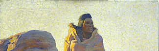 Maynard Dixon (1875 – 1946). The Medicine Robe, 1915. Oil on canvas. Gift of Mr. and Mrs. Godwin Pelissero. 2.73 (detail)