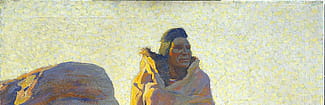 Maynard Dixon (1875 – 1946). The Medicine Robe, 1915. Oil on canvas. Gift of Mr. and Mrs. Godwin Pelissero. 2.73 (detail)