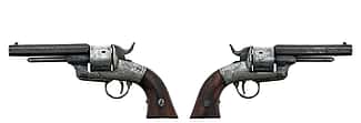Bacon Pocket Model revolver (both sides), ca. 1860s. Gift of Olin Corporation, Winchester Arms Collection. 1988.8.3223