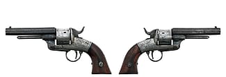 Bacon Pocket Model revolver (both sides), ca. 1860s. Gift of Olin Corporation, Winchester Arms Collection. 1988.8.3223