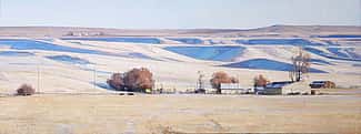 Josh Elliott. "Morning Blue," 2014. Oil on linen. Museum purchase from William E. Weiss Memorial Fund. 1.18 (detail)