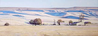 Josh Elliott. "Morning Blue," 2014. Oil on linen. Museum purchase from William E. Weiss Memorial Fund. 1.18 (detail)