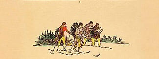 W.H.D. Koerner. Bringing To You a Wealth of Good Wishes. 1928, pen and ink and watercolor on paper. 1.78 (detail)