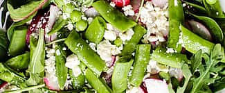 Snap Pea & Radish Salad with Feta & Lemon Vinaigrette