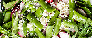 Snap Pea & Radish Salad with Feta & Lemon Vinaigrette